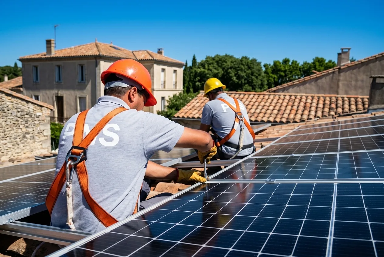 Panneaux solaires dans l'Hérault